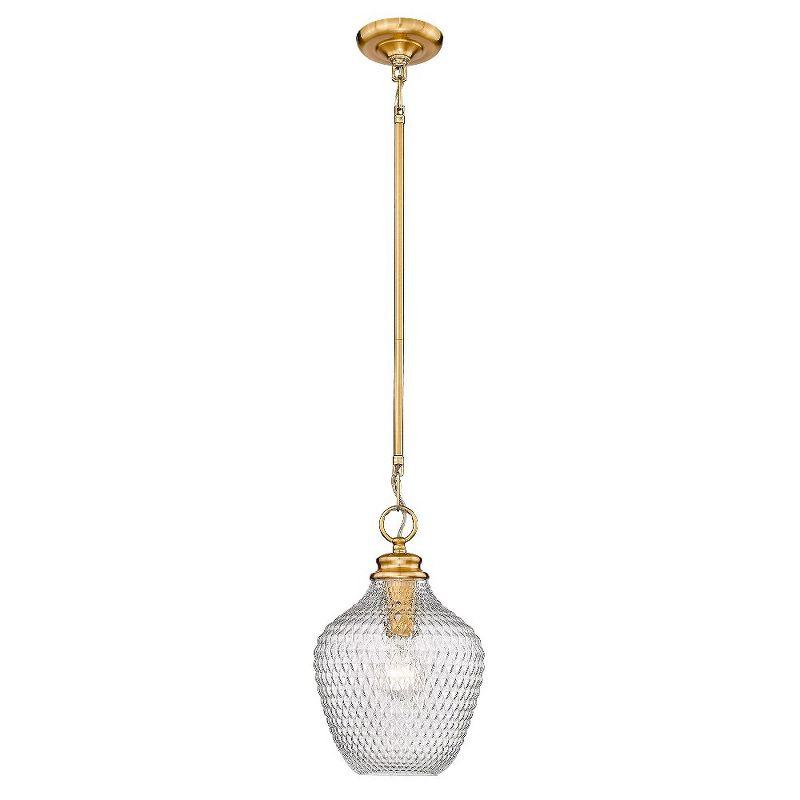 Modern Brushed Gold Glass Globe Pendant Lamp