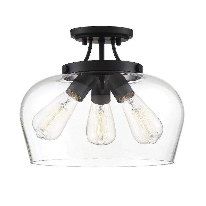 Savoy House Octave 3 - Light Semi-Flush Mount in  Black