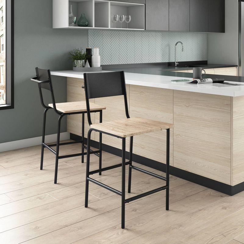 Counter Stool with Metal Frame