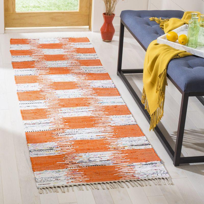 Montauk MTK721 Hand Woven Indoor Runner Rug - Orange/Multi - 2'3"x7' - Safavieh.