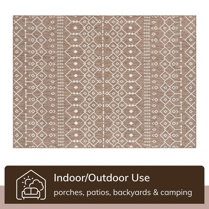 Marshanna Nord Trellis Brown/Taupe Indoor/Outdoor Flat-Weave Area Rug