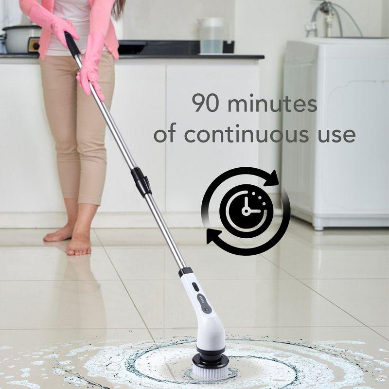 HOM Electric Spin Scrubber - Wireless Electric Cleaning Brush with 9 Brush Heads, 2 Speed Settings, For Bathrooms, Windows, Cars