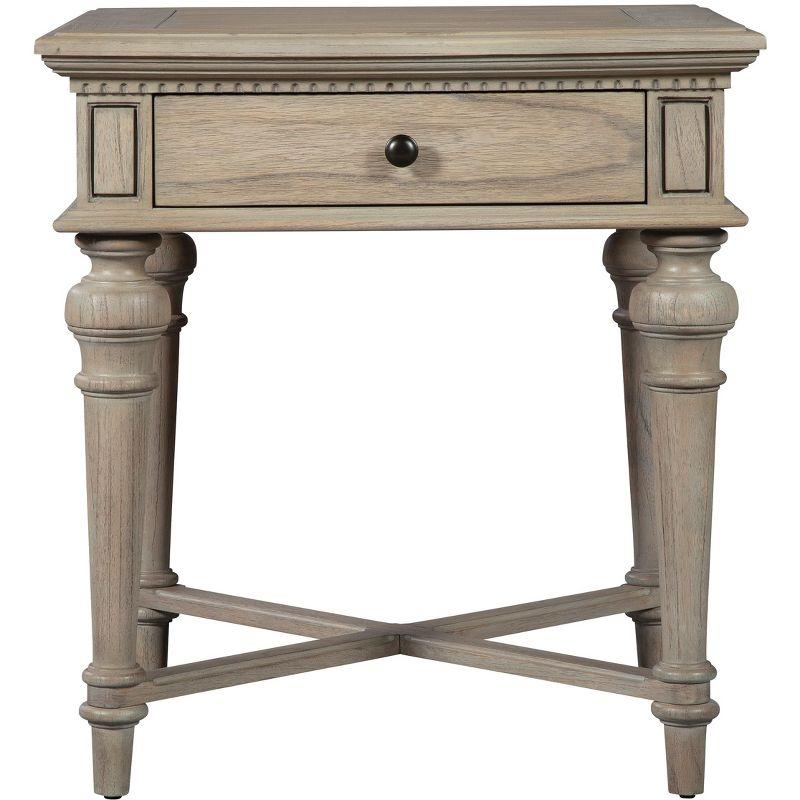 Hekman 25204 End Table W/ Drawer Wellington Driftwood