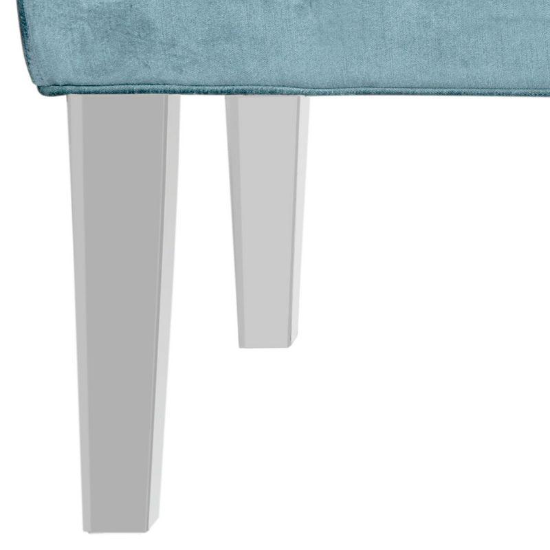 Abrosia Tufted Bench - Cyan - Safavieh
