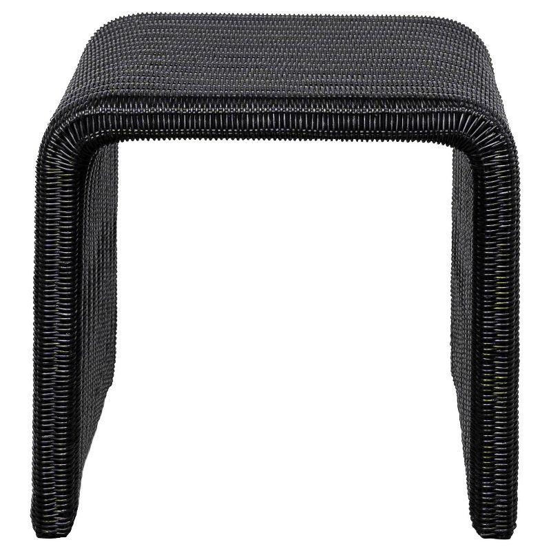 Coaster Home Furnishings Cahya Woven Rattan Sqaure End Table Black