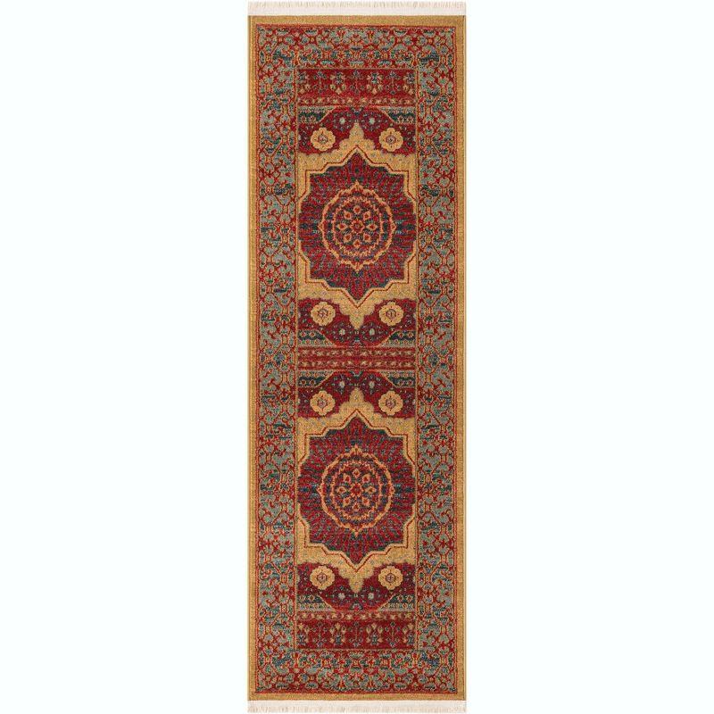 Regal Red Indoor Easy-Care Stain-Resistant Runner Rug