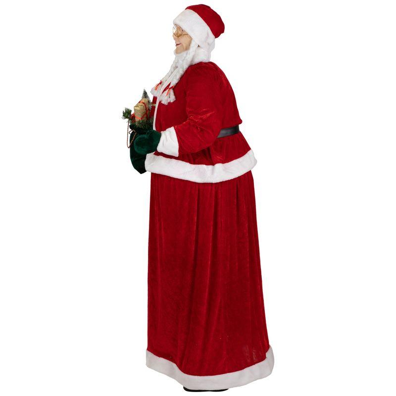 Northlight Mrs. Claus Standing Commercial Christmas Figure with Gift Bag - 6'