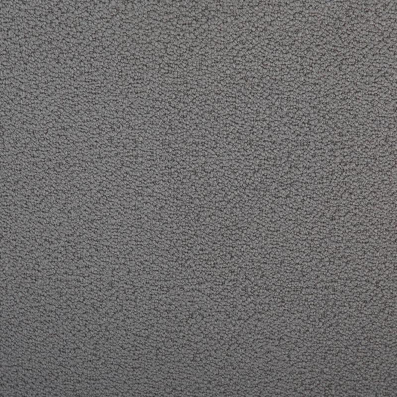 Fran Contemporary Upholstered Slipper Chair: Padded, Metal Legs, Faux Shearling - LumiSource