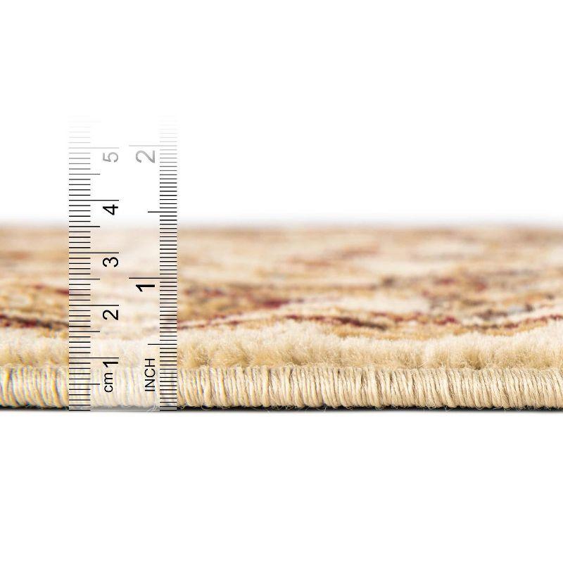 Unique Loom Voyage Collection Area Rug - St. Louis (7' 1" Square Cream/Brown)
