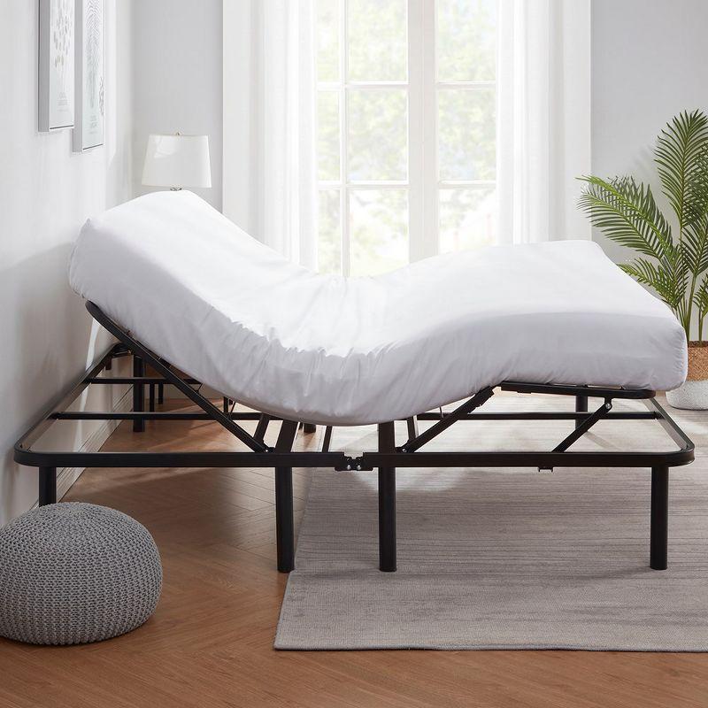 Bryt Basic Adjustable Bed Base, Queen Size Bed Frame with Motorized Head and Foot Incline and Wireless Remote