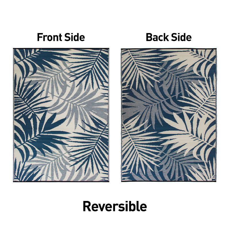 World Rug Gallery Modern Floral Reversible Plastic Indoor and Outdoor Rugs