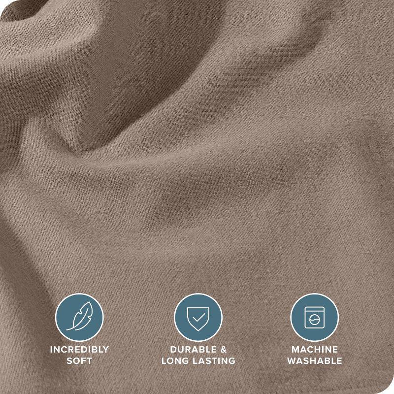 Bare Home Flannel Machine Woven Fitted Sheet