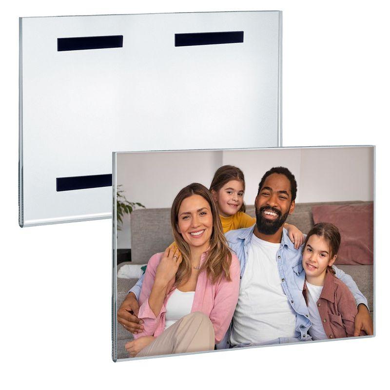 Azar Displays Clear Acrylic Magnet Back Sign Holder Frames 14" W x 11" H - Landscape / Horizontal, 2-Pack (Set of 2)