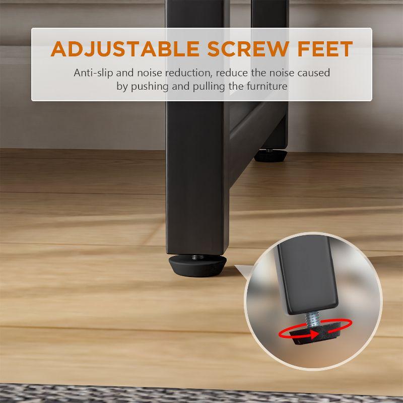FDW Computer Desk 32 inch Length Study Writing Table Adjustable feet for Home Office, Nature