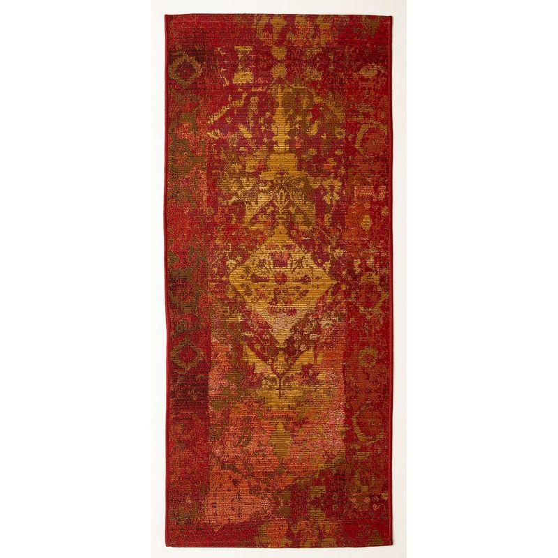 Saffron Red and Gold Flat Woven Indoor/Outdoor Rug