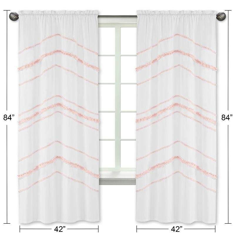 Sweet Jojo Designs Boho Fringe Semi-Sheer Rod Pocket Curtain Panels (Set of 2) by Sweet Jojo Designs (Set of 2)