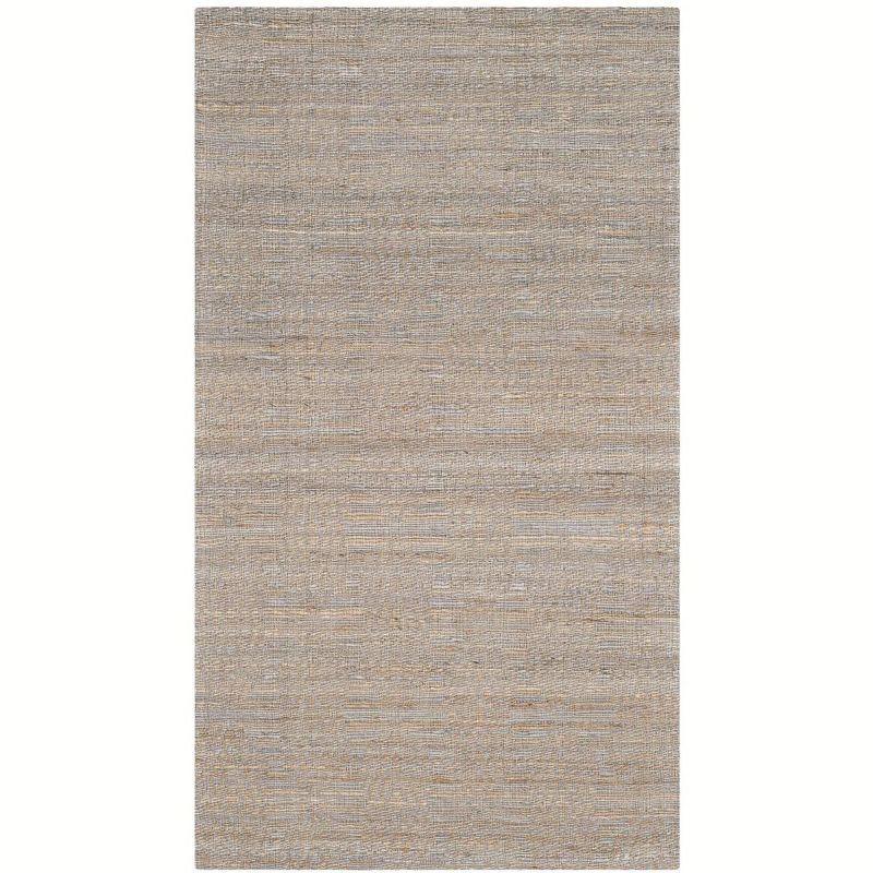 Gray Geometric Flat Woven Cotton 4' x 6' Area Rug