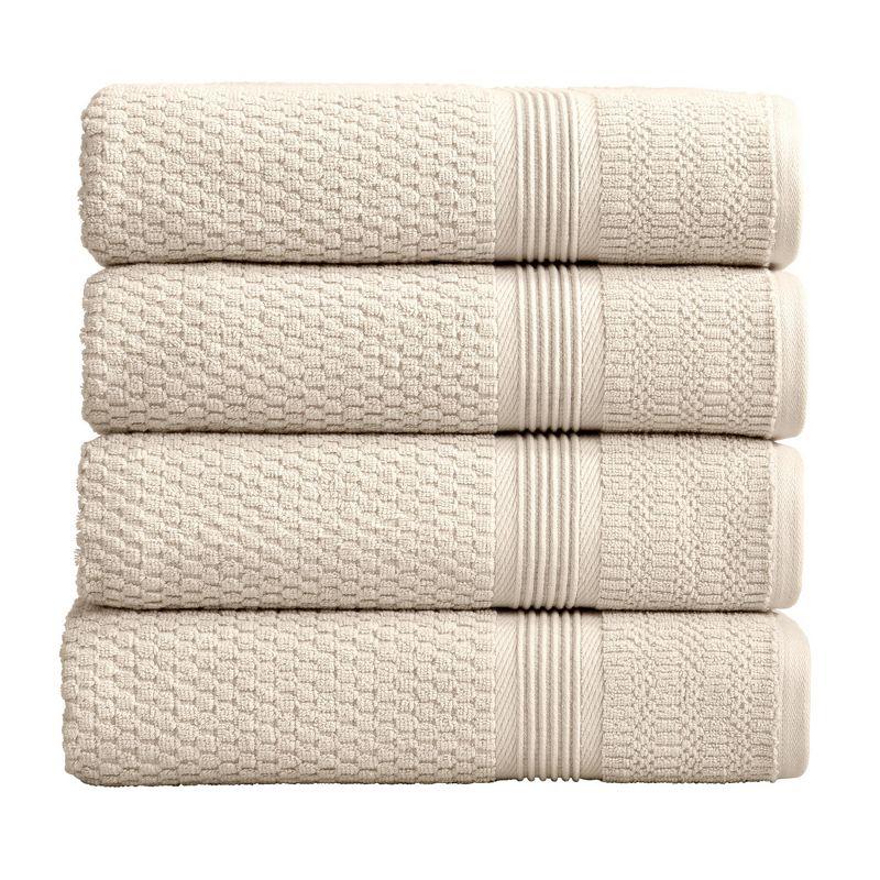 Oatmeal Cotton Waffle Weave Quick Dry Bath Towel Set