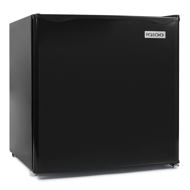 Igloo IRF16BK6A 1.6 Cu. Ft. Single Door Refrigerator with Freezer, Black
