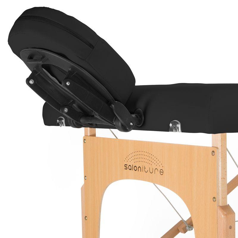 Saloniture Portable Professional Folding Massage Table with Carrying Case - Black