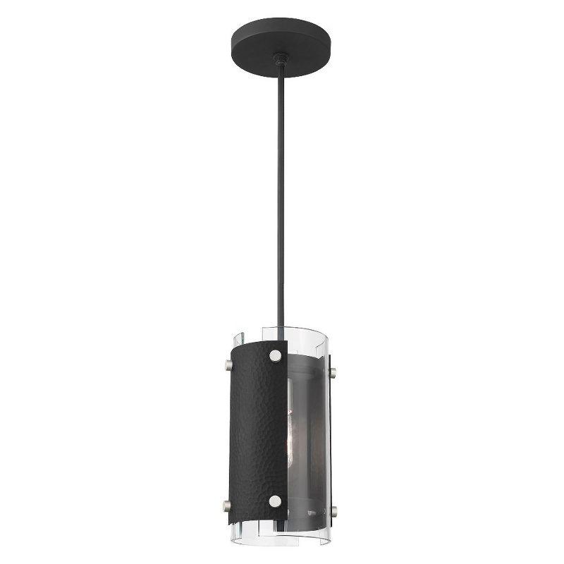 Barcelona Black and Brushed Nickel Mini Pendant Light