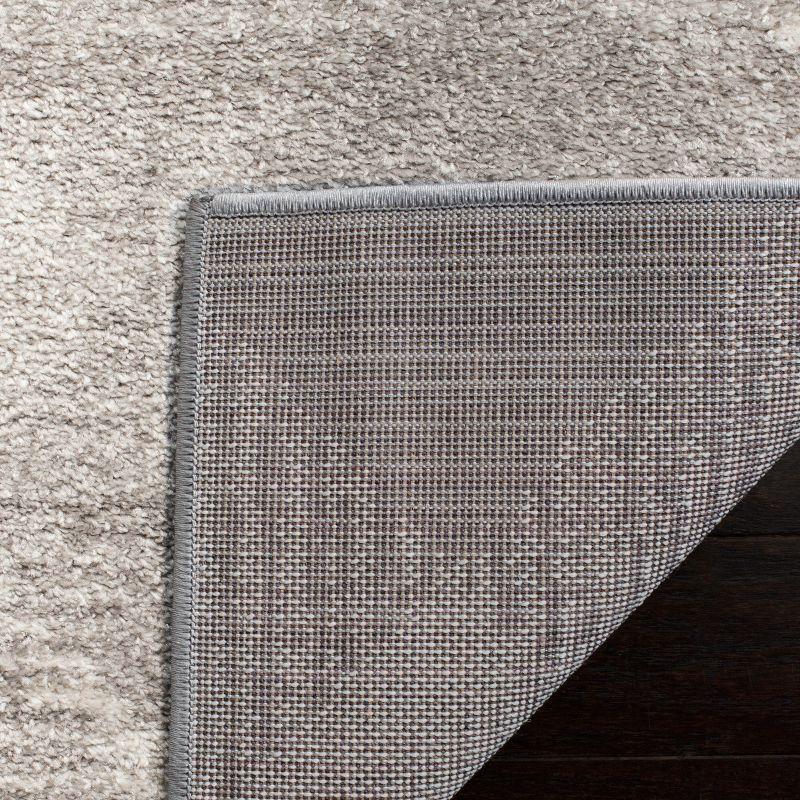 Gray Abstract Synthetic Easy Care Area Rug, 10' x 14'