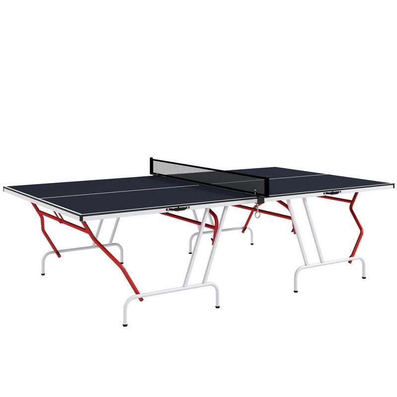 Charcoal Gray Full Size Folding Ping Pong Table with Net