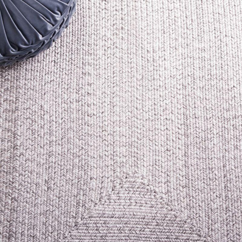 Gray Braided Reversible Synthetic Area Rug