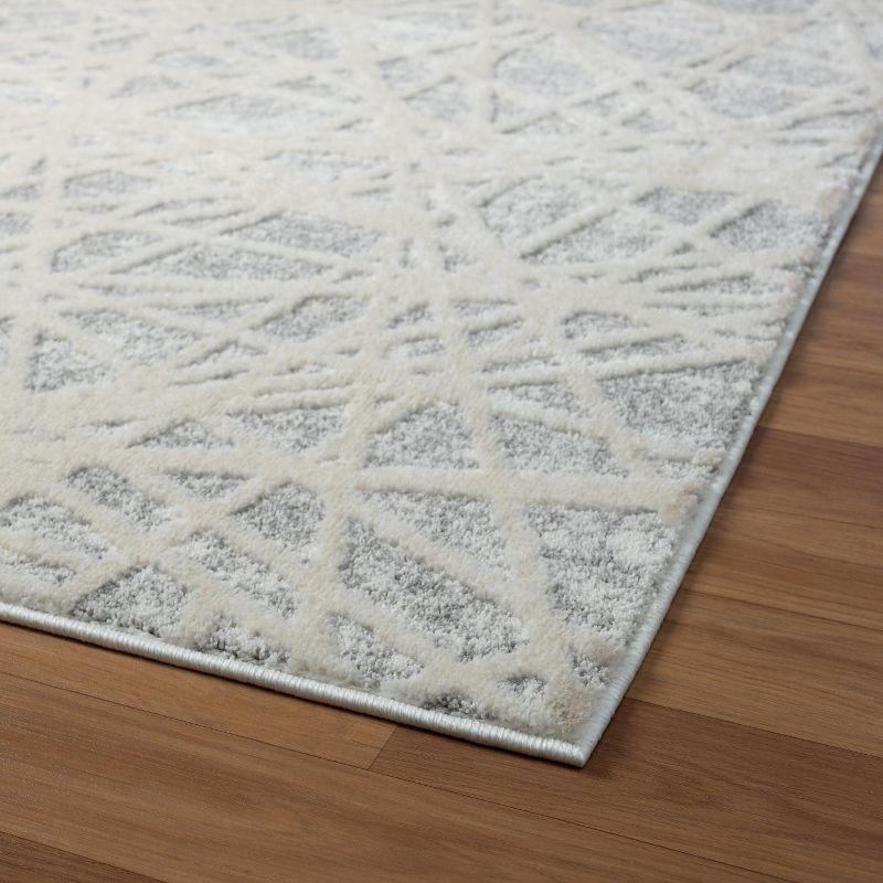 LUXE WEAVERS Geometric Abstract Lines Gray 4x5 Area Rug