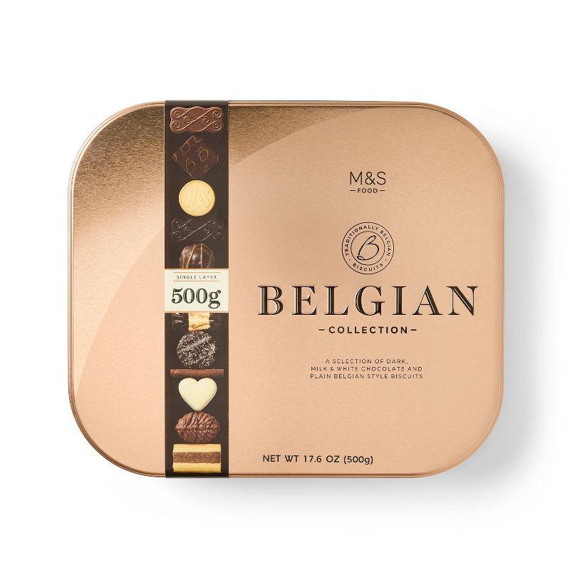 M&S Belgian Chocolate Biscuit Tin - 17.6oz