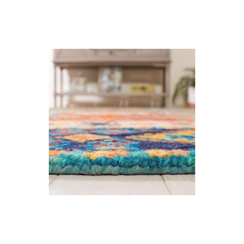 Aspen APN502 Hand Tufted Indoor Area Rug - Navy/Ivory - 5'x8' - Safavieh