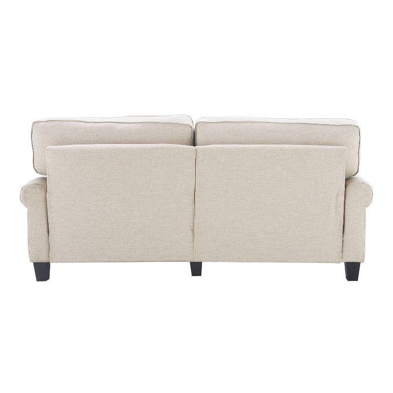Serta Copenhagen 78" Rolled Arm Sofa, Easy Care Fabric, Soft Pillow Back, Pocket Coil Seat Cushions