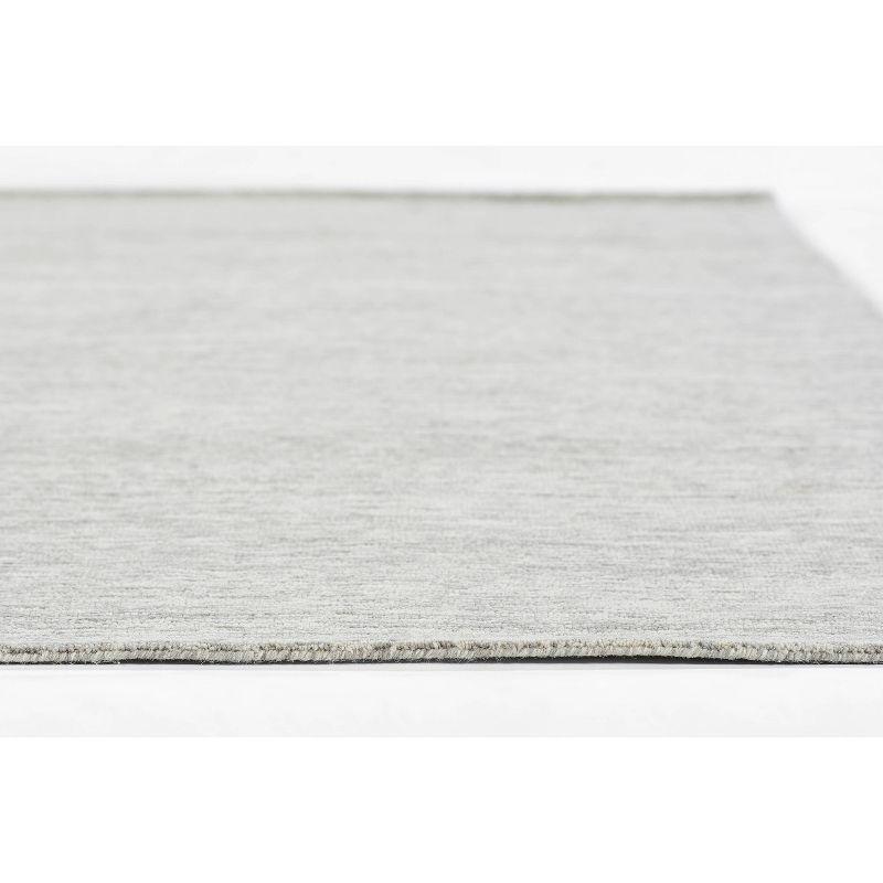 Momeni 2'3"x8' James Solid Handtufted Runner Rug Light Gray: Wool, Low Pile, Indoor, Handmade, Cotton Backing
