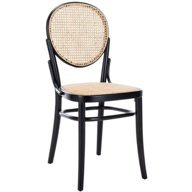 Sonia Cane Dining Chair (Set of 2) - DCH9504 - Black/Natural - Safavieh