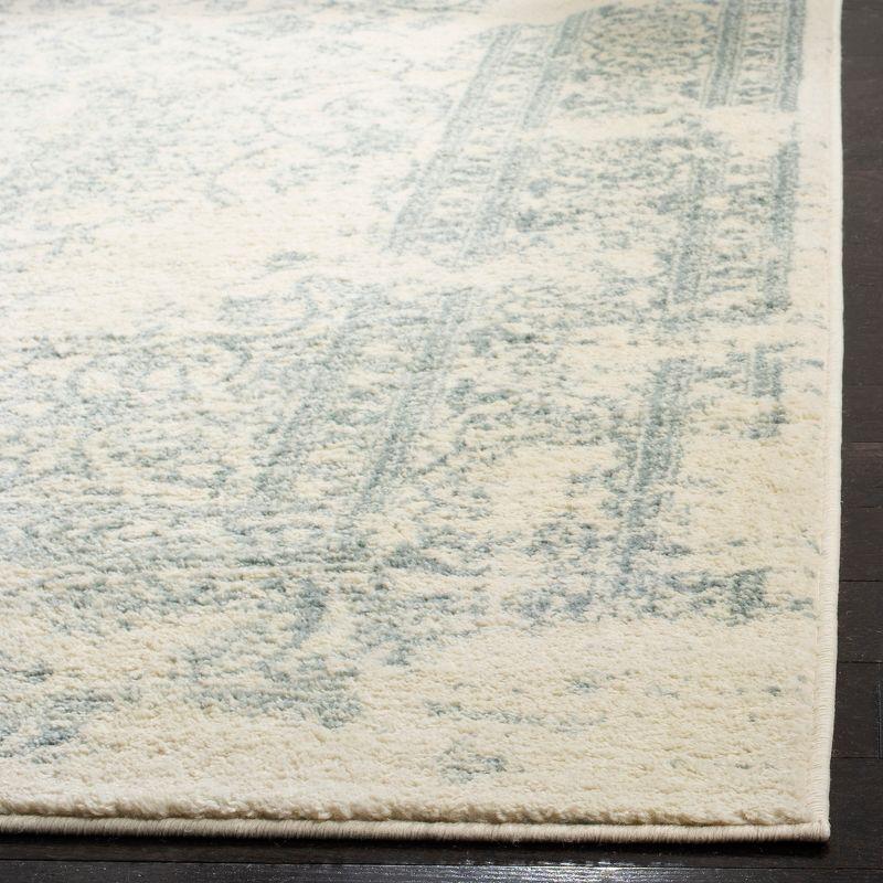 Ivory and Slate Hand-knotted Synthetic Area Rug