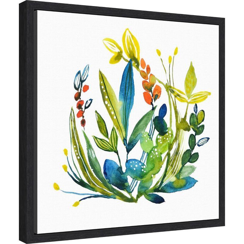 Amanti Art English Garden 3 by Lesia Binkin Canvas Wall Art Print Framed 16 x 16-in.