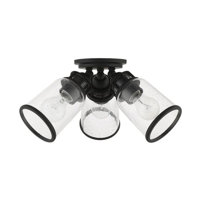 Livex Lighting Lawrenceville 3 - Light Flush Mount in  Black