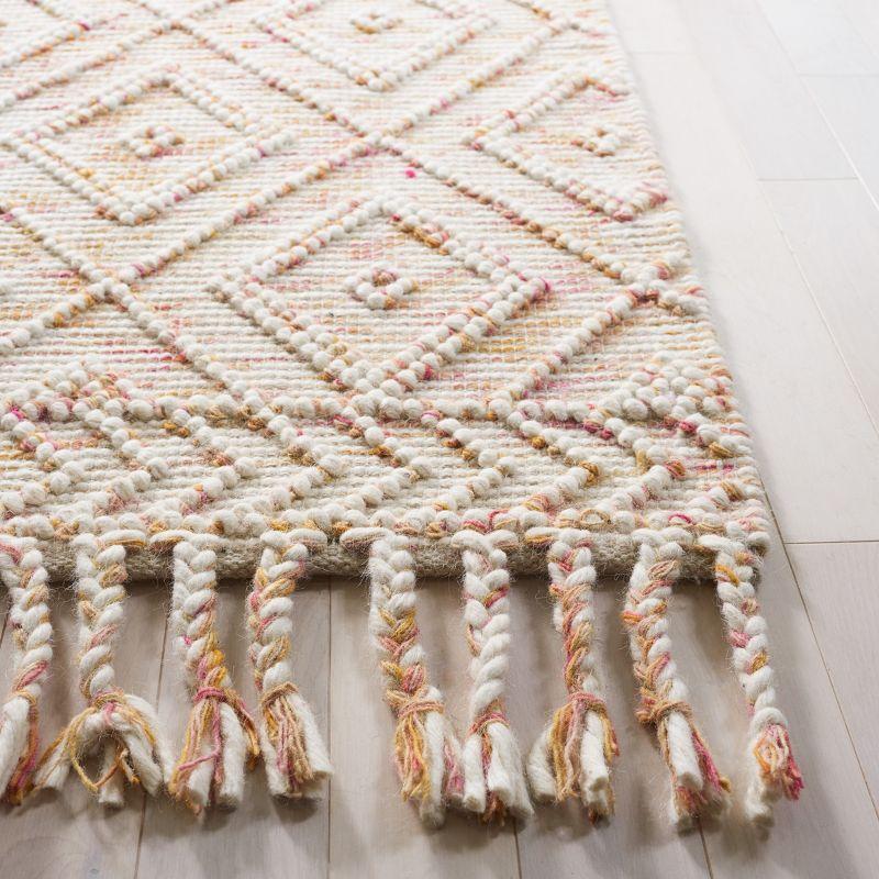 Natura NAT188 Hand Loomed Indoor Area Rug - Ivory/Red - 6'x9' - Safavieh