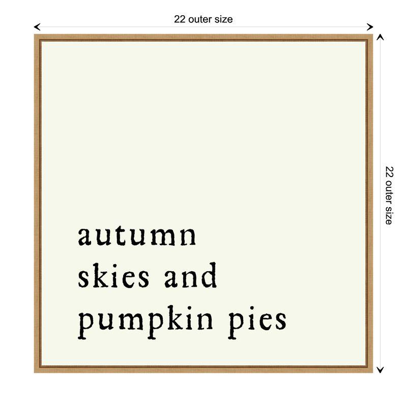 Amanti Art Autumn Skies Pumpkin Pies by Amanti Art Portfolio Canvas Wall Art Print Framed 22 x 22-in.