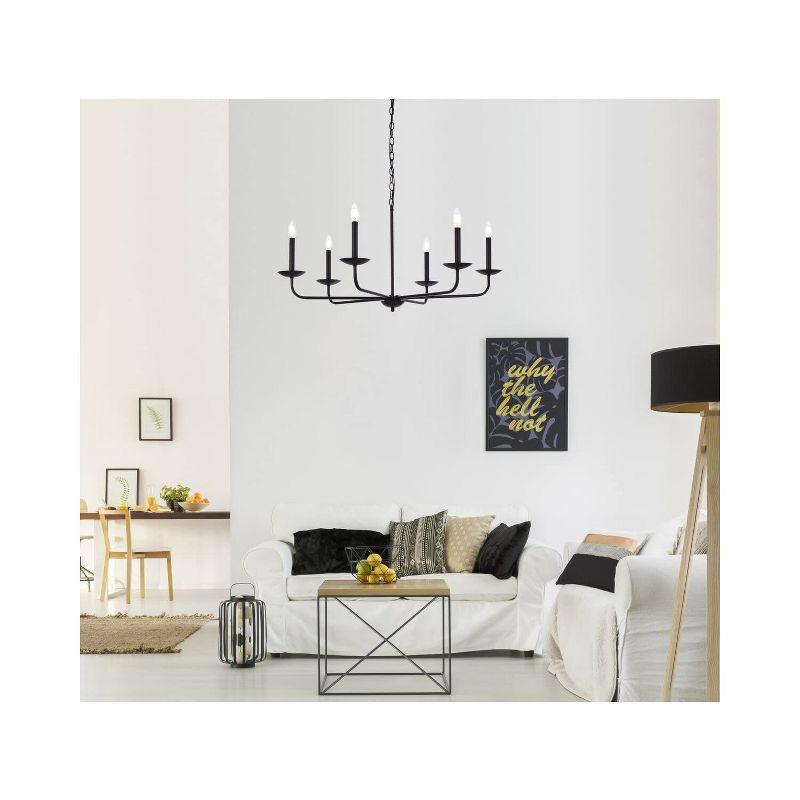 Elegant Lighting Cohen 36 inch pendant in black