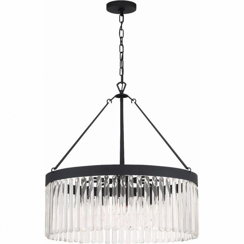 Crystorama Lighting Emory 8 - Light Chandelier in  Black Forged