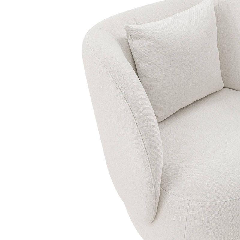 Set of 2 Siri Contemporary Linen Upholstered Accent Chair with Pillows - Manhattan Comfort