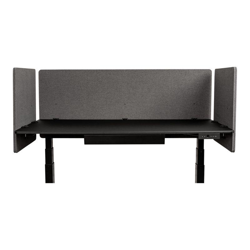 Stand Up Desk Store Fabric 3 Panel Desk Partition
