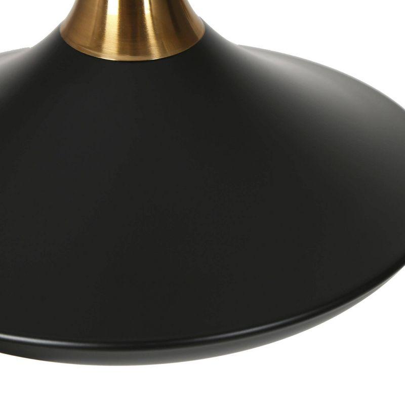 LNC Phapricornus Matte Black and Polished Gold Linear LED Kitchen Island Light