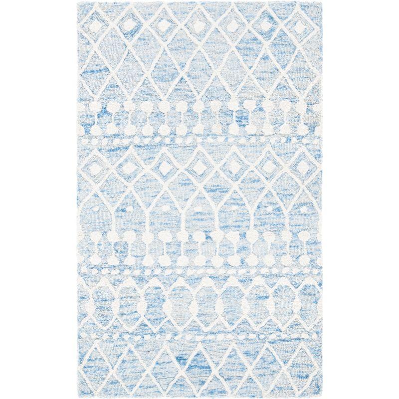 Blossom BLM115 Hand Tufted Accent Rug - Blue/Ivory - 2'x3' - Safavieh.