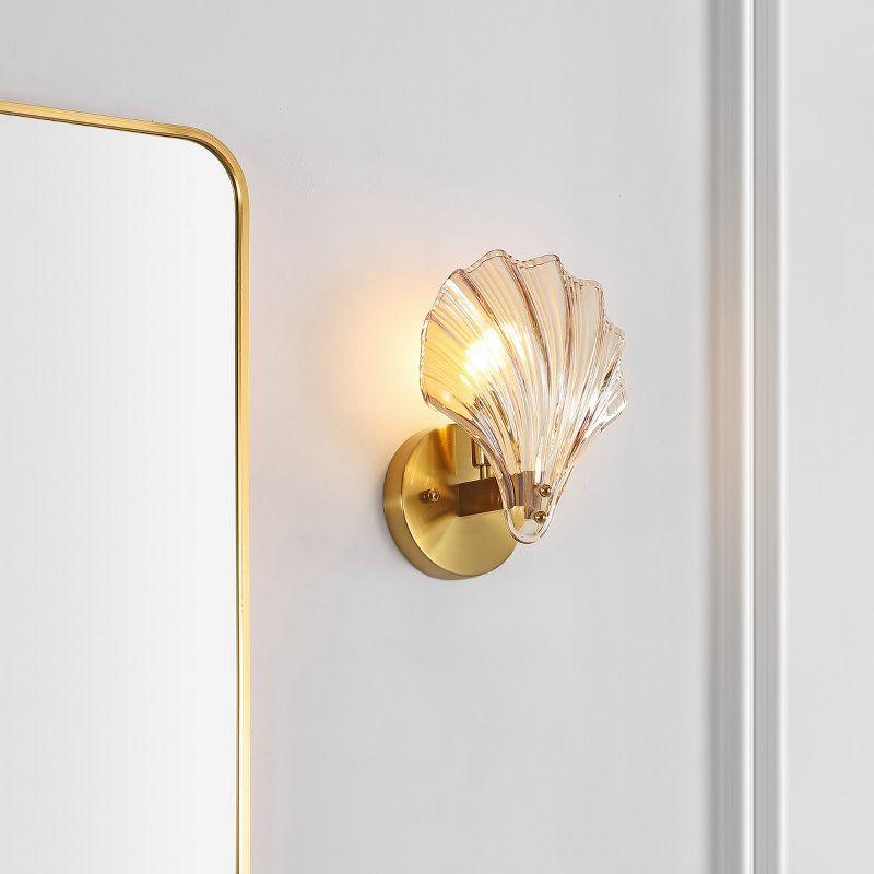 Sirena 5.5" Wall Sconce (Set of 2) - SCN4087 - Amber/Brass - Safavieh
