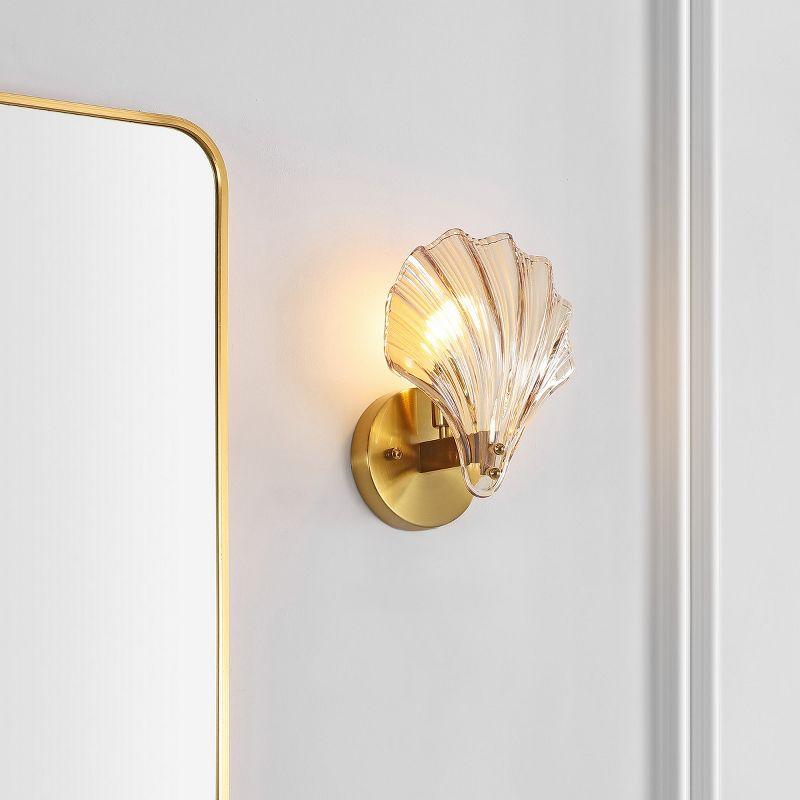 Sirena 5 Inch Wall Sconce (Set of 2) - Brass Gold - Safavieh