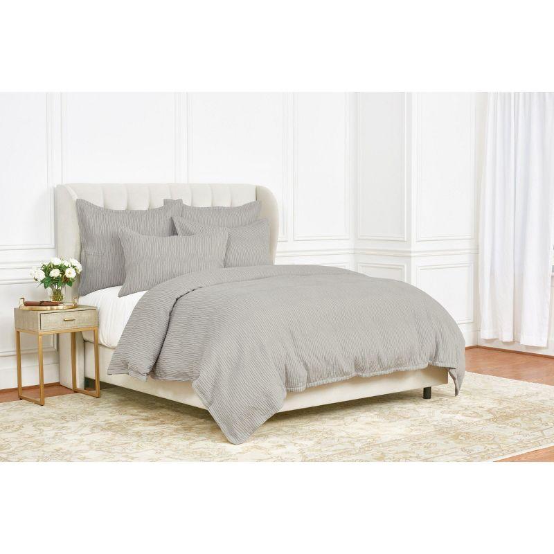 Simone Ash Cotton Standard Sham in Smoky Gray