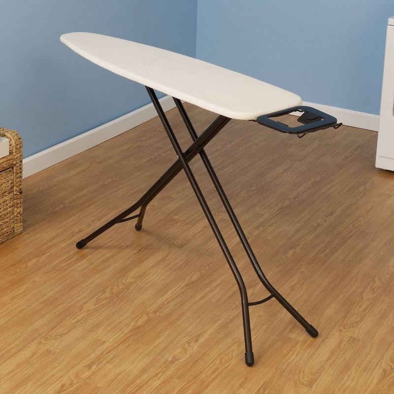 Household Essentials Ultra Ironing Board 4-Leg Cotton Cover Antique Bronze Frame