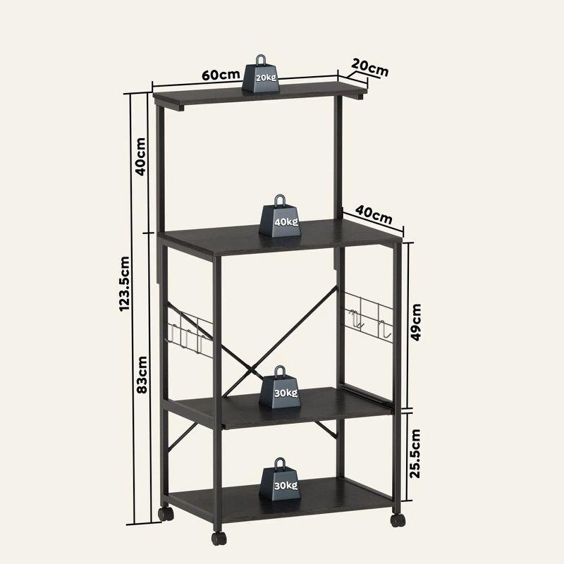 Bestier 4-Tier Bakers Rack on Wheels